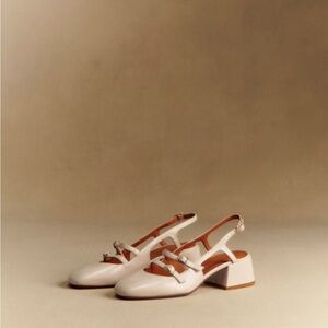 Sezane Paula Babies Slingback Heels Size 7